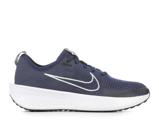 Men's Nike Interact Run Sneakers in Navy/White 402 color