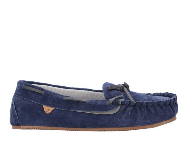 Women's Lamo Footwear Selena Moc Slip On Shoes in Navy color