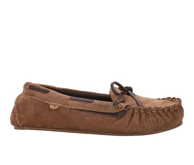 Women's Lamo Footwear Selena Moc Slip On Shoes in Chestnut color