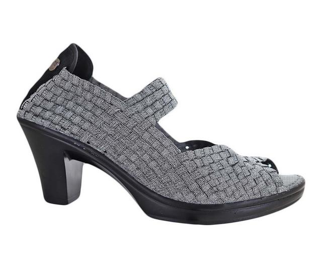 Women's Bernie Mev Clyde Dress Sandals in Pewter color