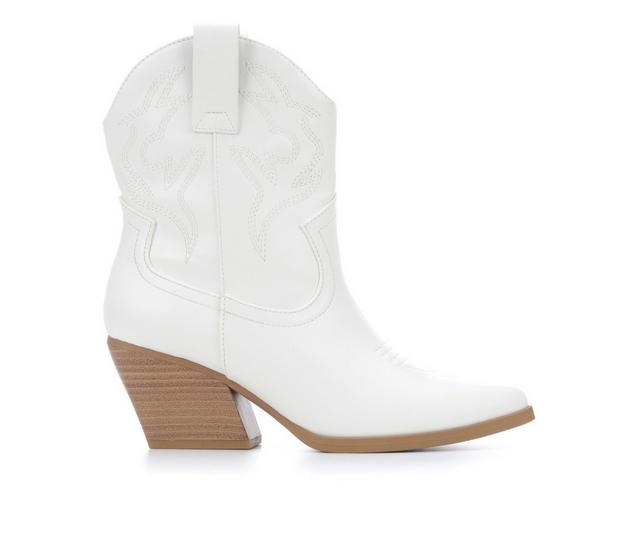 Women's Soda Blazing-S Western Boots in White color