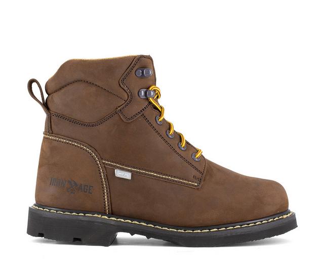 Men's Iron Age Groundbreaker IA5014 Work Boots in Brown color