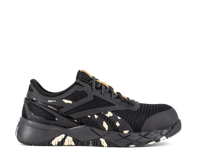 Women's REEBOK WORK Women's Nanoflex TR RB366 Work Shoes in Black/Camo/Brwn color