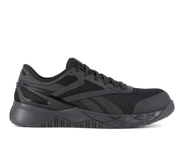 Men's REEBOK WORK NANOFLEX TR RB3315 Work Shoes in Black color