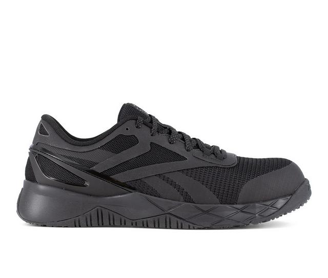 Men's REEBOK WORK Nanoflex TR Work 331 Work Shoes in Black color