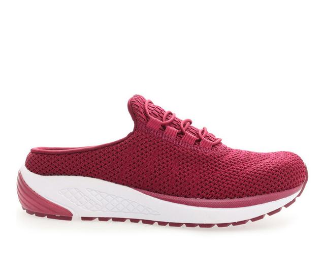 Women's Propet Tour Knit Slide Sneakers in Wine color