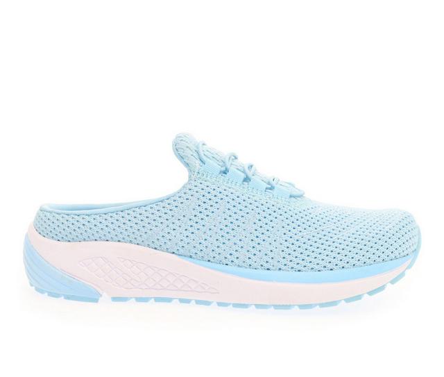 Women's Propet Tour Knit Slide Sneakers in Baby Blue color