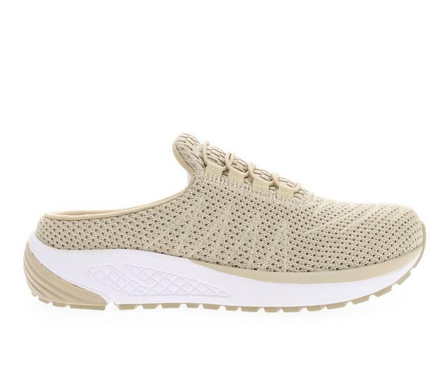 Women's Propet Tour Knit Slide Sneakers in Sand color