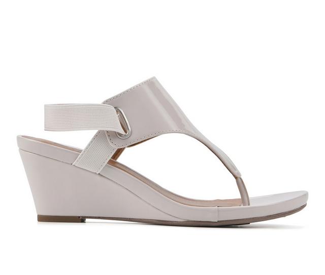 Women's White Mountain All Dres Wedges in Eggshell Patent color