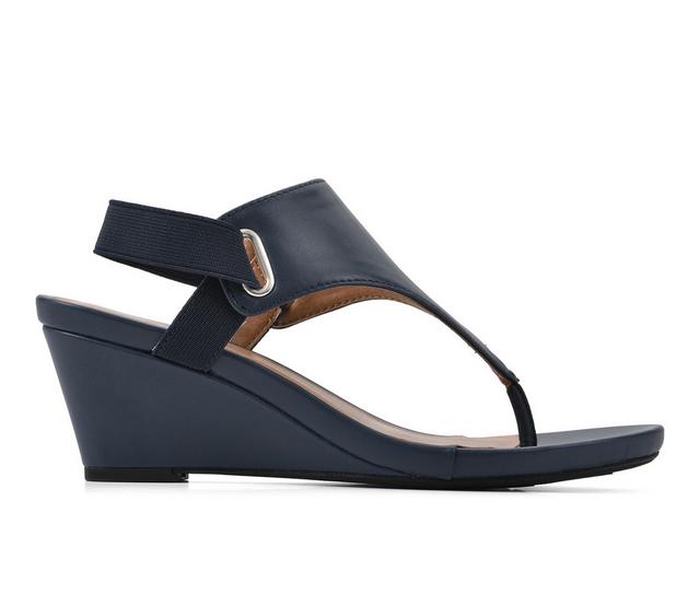 Women's White Mountain All Dres Wedges in Navy color