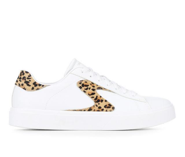 Women's Skechers Eden Feeling Fierce 185003 Fashion Sneakers in White/Cheetah color