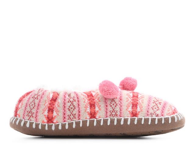 MUK LUKS Women's Acrylic Ballerina Slipper in Pink L/XL color