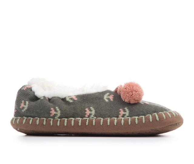 MUK LUKS Women's Acrylic Ballerina Slipper in SAGE FLORAL S/M color