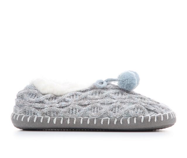 MUK LUKS Women's Acrylic Ballerina Slipper in BL/GY MARL S/M color