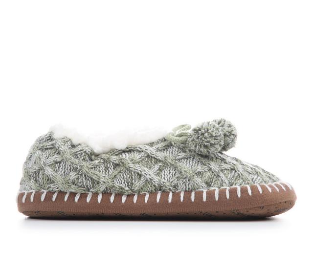 MUK LUKS Women's Acrylic Ballerina Slipper in SAGE MARL S/M color