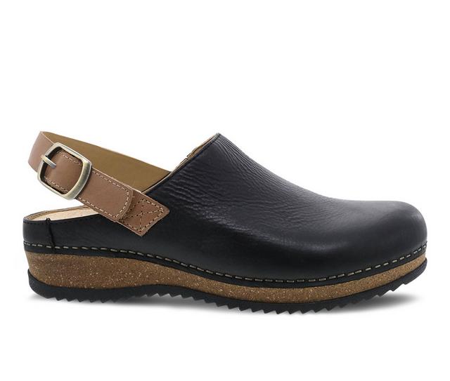 Women's Dansko Merrin in Black Waxy Mill color