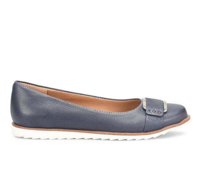 Women's Comfortiva Rhoda Flats in Midnight Navy color