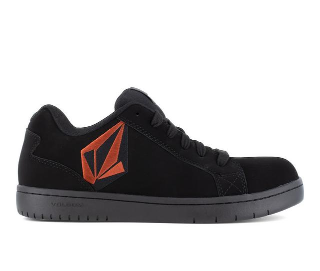 Men's Volcom Work Stone CT Work Shoes in Black/Red color