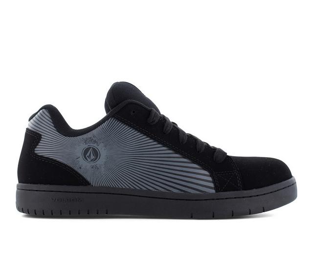 Men's Volcom Work Stone Op Ct Work Shoes in Black/DkGrey color