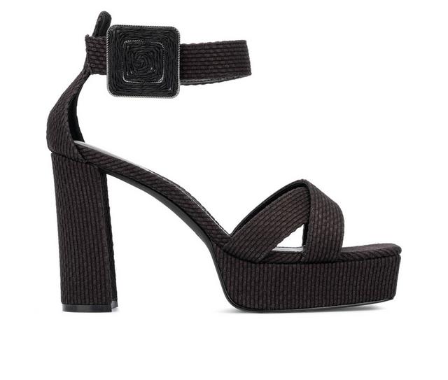 Women's Fashion to Figure Layla Wide Width Dress Sandals in Black W color