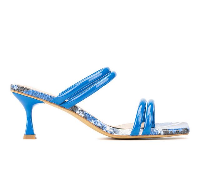 Women's Fashion to Figure Lanna Wide Width Dress Sandals in Blue W color
