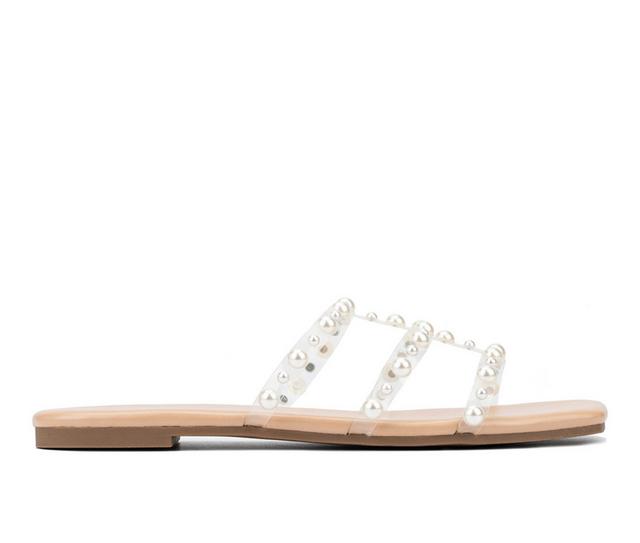 Women's Fashion to Figure Savina Wide Width Sandals in Clear W color