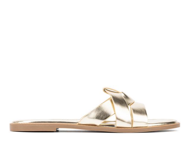 Women's Fashion to Figure Tiana Wide Width Sandals in Gold W color