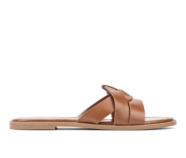 Women's Fashion to Figure Tiana Wide Width Sandals in Cognac W color