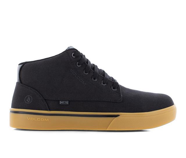 Men's Volcom Work True Ct Work Shoes in Black/Gum color