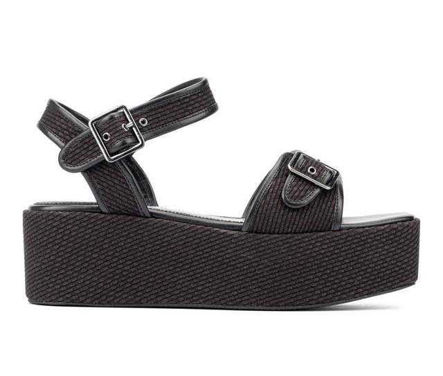 Women's Fashion to Figure Winnie Wide Width Wedges in Black W color