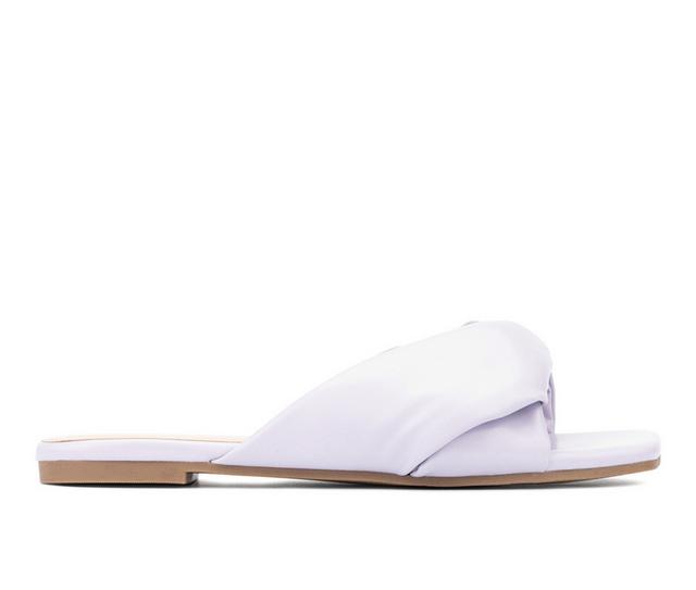 Women's Fashion to Figure Pamela Wide Width Sandals in Lavender W color
