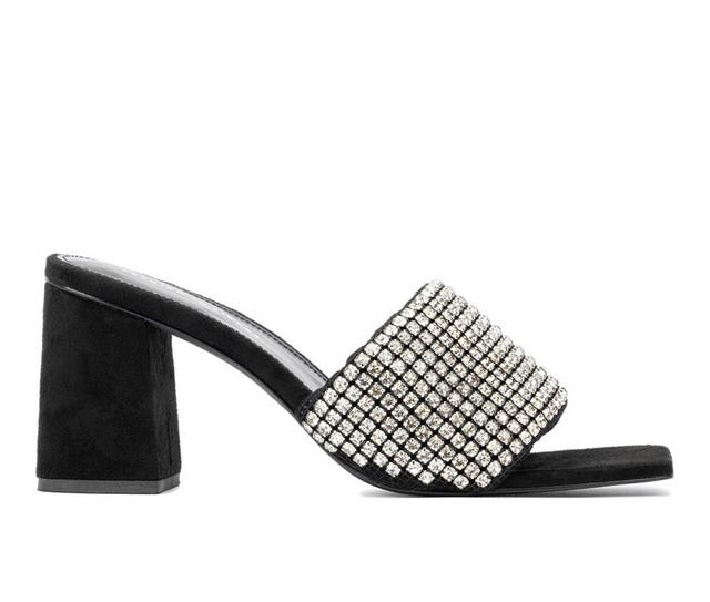 Women's Fashion to Figure Serena Wide Width Dress Sandals in Black W color