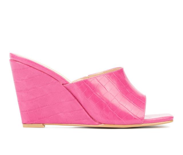 Women's Fashion to Figure Raina Wide Width Wedges in Pink W color