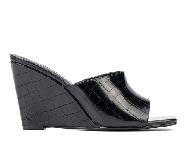 Women's Fashion to Figure Raina Wide Width Wedges in Black W color