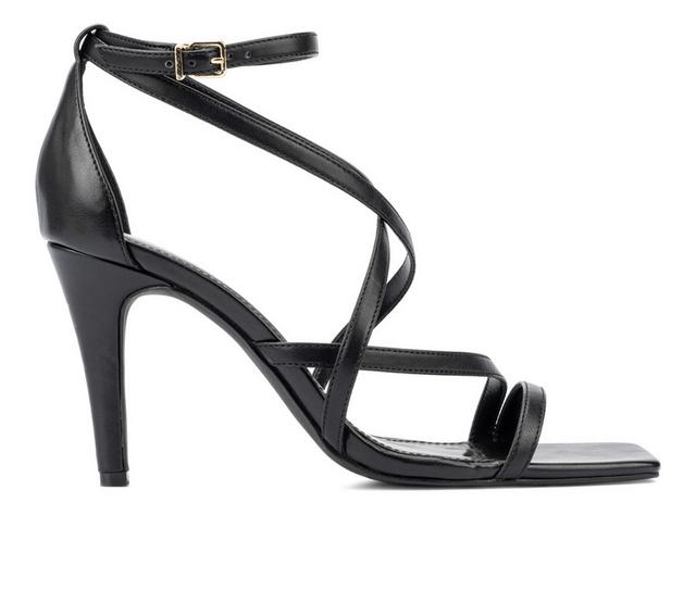 Women's Fashion to Figure Stella Wide Width Dress Sandals in Black W color