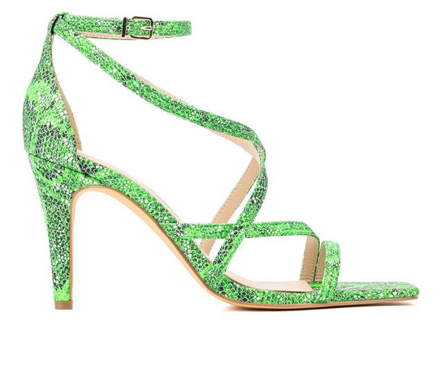 Women's Fashion to Figure Stella Wide Width Dress Sandals in Green W color