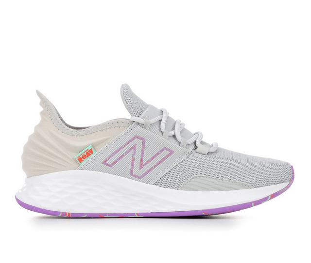 Women's New Balance Roav V1 Sneakers in Lt Grey/Purp color