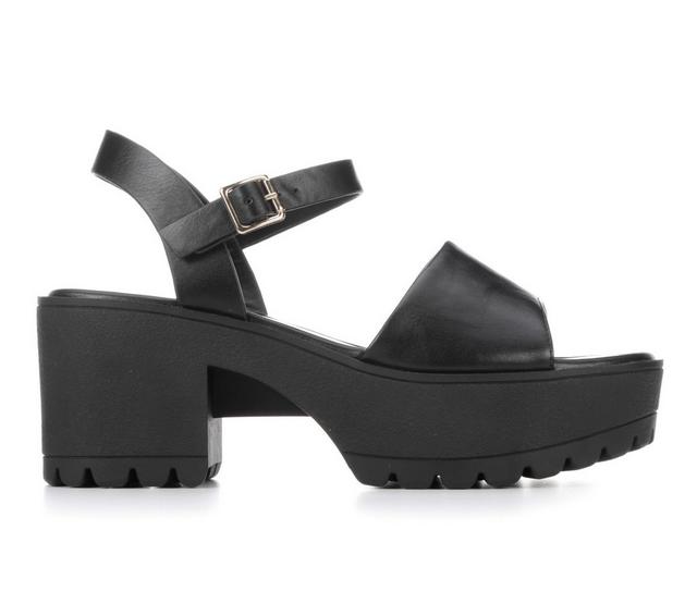 Women's Soda Stacie-S Sandals in Black color