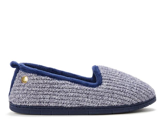 Dearfoams Rachel Marled Closed Back Slippers in Peacoat color