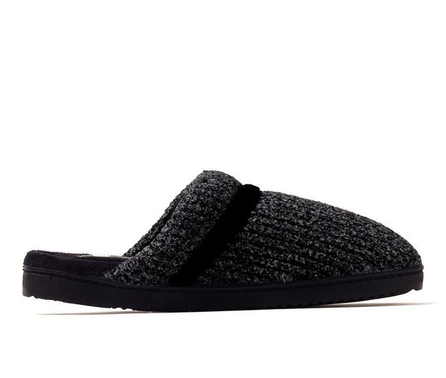 Dearfoams Serena Marled Scuff Slippers in Black color