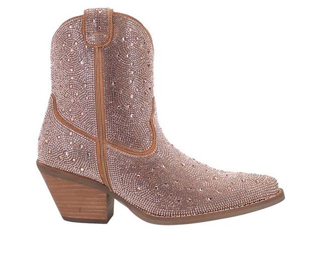 Women's Dingo Boot Rhinestone Western Boots in Rose Gold color