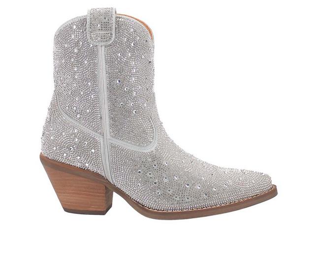 Women's Dingo Boot Rhinestone Western Boots in Silver color