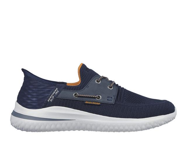 Men's Skechers 210606 Roth Slip-In Boat Shoes in Navy color