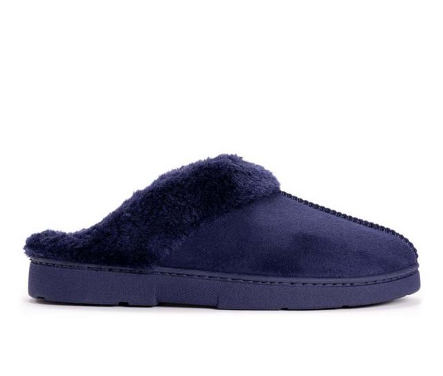 MUK LUKS Faux Suede Slipper in Royal Blue color