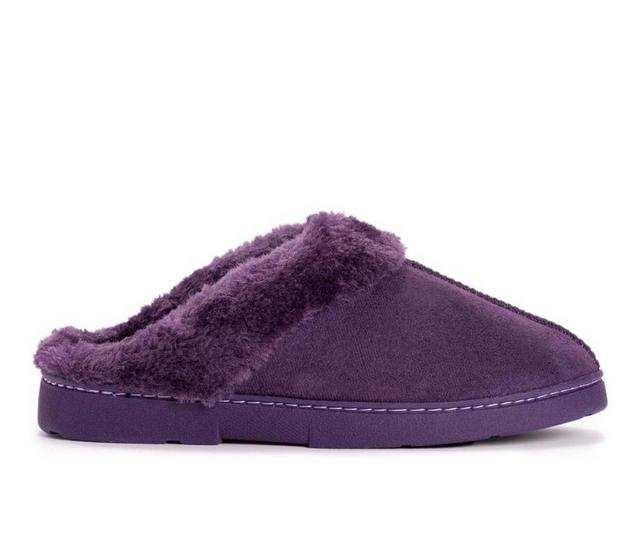 MUK LUKS Faux Suede Slipper in Grape color