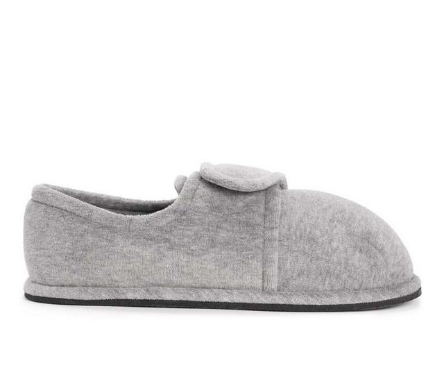 MUK LUKS Adjustable Velour Slipper in Grey color