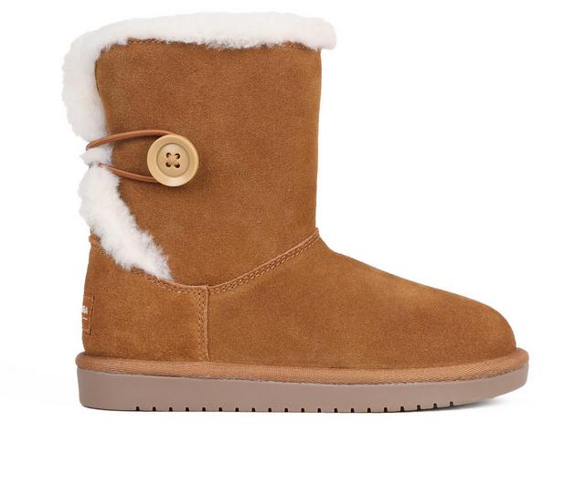 Girls' Koolaburra by UGG Little Kid Nalie Short Winter Boot in Chesnut color