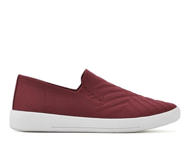 Women's White Mountain Until Slip On Shoes in Burgundy color