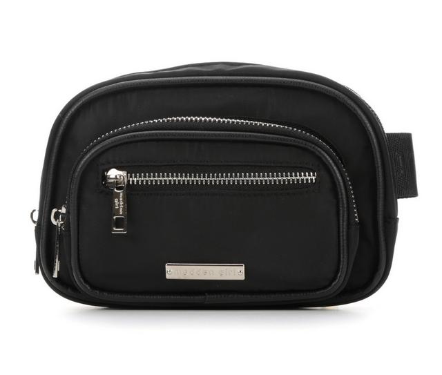 Madden Girl Fanny Pack Crossbody Handbag in Black color