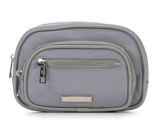 Madden Girl Fanny Pack Crossbody Handbag in Grey color